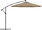 vidaXL - Zweefparasol - met - LED-verlichting - stalen - paal - 300 - cm - taupe