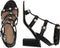 GUESS FL6MGLLEA04 - Dames Sandalen - Blokhak - Gouden bloemetjes - Zwart - 37