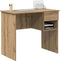 vidaXL - Bureau - met - Opbergruimte - Artisan - Eiken - 90x49,5x75 - cm - Geengineerd - hout