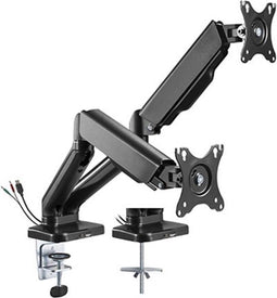 Monitorbeugel 2 schermen gasveermechanisme - monitorarm - USB 2.0 en multimediapoort