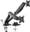 Monitorbeugel 2 schermen gasveermechanisme - monitorarm - USB 2.0 en multimediapoort