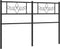 vidaXL - Hoofdbord - 135 - cm - metaal - zwart