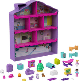 Polly Pocket - Adventskalender Kersthuis - 25 verrassingen (1 stuk)