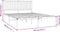 vidaXL - Bedframe - met - hoofdbord - metaal - zwart - 135x190 - cm