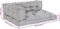 vidaXL - Pallet - Sofa - Kussen - met - Arm- - en - Rugsteun - - - Grijs - Stof