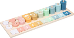 Atmosphera Kids Houten Speelblokken met cijfers - 74 stuks - 40x15x7cm - Multi