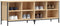 vidaXL - Schoenenkast - 131x35x50 - cm - bewerkt - hout - sonoma - eikenkleurig