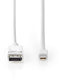 Nedis CCGB37404WT20 - Mini DisplayPort naar DisplayPort Kabel - 200 cm - Wit