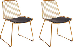 PENSACOLA - Eetkamerstoel set van 2 - Goud - Metaal