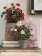 Mica Decorations Rozenstruik Kunstplant in Bloempot Stan - H33 x Ø25 cm - Roze
