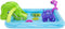 Bestway Kinderzwembad met Glijbaan - Incl. Opblaas Waterspeelgoed - 239 x 206 x 86 CM - 308 L - Waterdieren