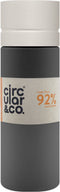 Circular&Co. herbruikbare to go waterfles 21oz/600ml grijs/crème