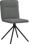 vidaXL - Eetkamerstoelen - 2 - st - stof - donkergrijs