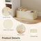 Woltu Opvouwbare Opbergdozen Set van 3 - Crème - 47 x 28 x 20 cm