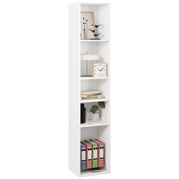 WOLTU SK034ws - Boekenkast - 5 open kubusvakken - Wit - 30 x 151 x 26 cm