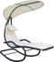Feel Furniture - Hangende schommel ligstoel met parasol - Beige
