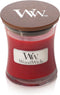 WoodWick Geurkaars Mini Pomegranate - 8 cm / ø 7 cm - Geurkaars in Glas - Houten Lont