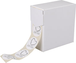 Neutraal - Etiket | papier | Love Food | ∅35mm | wit | rol à 500 stuks