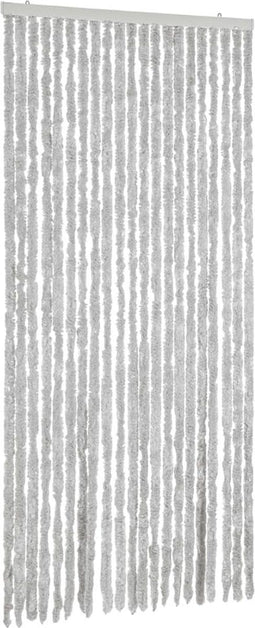 vidaXL - Vliegengordijn - 56x185 - cm - chenille - grijs