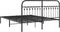 vidaXL - Bedframe - met - hoofdbord - metaal - zwart - 150x200 - cm
