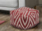 SVJ Poef Vierkant - 55 x 55 x 37 cm - Katoen - Rood