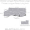 Hoes voor chaise longue met lange armleuning links Eysa JAZ Grijs 180 x 120 x 360 cm