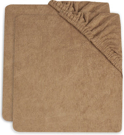 Jollein Aankleedkussenhoes Badstof 50x70cm - Zacht en comfortabel - Biscuit (2 stuks)