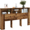 vidaXL - Hoofdbordkast - 180x19x103,5 - cm - bewerkt - hout - oud - houtkleurig