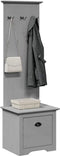 vidaXL - Gangkast - met - haken - BODO - 50x40x157 - cm - grijs