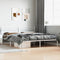 vidaXL - Bedframe - met - hoofdbord - metaal - wit - 200x200 - cm