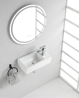 Wiesbaden Rhea - Fontein rechts 45.5x26x12cm - 1 kraangat - Wit