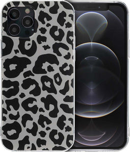 imoshion Hoesje Geschikt voor iPhone 12 Pro / 12 Hoesje Siliconen - imoshion Design hoesje - Meerkleurig / Leopard Transparent