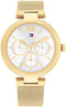 Tommy Hilfiger TH1782694 SOPHIA Dames Horloge - Mineraalglas - Staal - Goudkleurig - 36 mm breed - Quartz - Druksluiting - 3 ATM (spatwater)