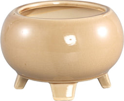 PTMD Moxxi Bloempot - 23,5 x 23,5 x 15,5 cm - Keramiek - Créme