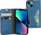 Mobiparts iPhone 13 Mini - Classic Wallet Case - Ruimte voor pasjes - Steel Blue