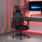 vidaXL - Gamestoel - met - voetensteun - kunstleer - wit - en - wijnrood
