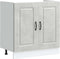 vidaXL - Spoelbakonderkast - Kalmar - 80x46x81,5 - cm - bewerkt - hout - betongrijs