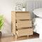 vidaXL - Nachtkastje - 40x35x70 - cm - bewerkt - hout - sonoma - eikenkleurig