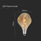 V-TAC VT-2269 - LED Lamp - E27 - Spiraalvormige gloeidraad - Amber - 4W - 250 Lumen - 2700K
