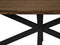 Rechthoekige eettafel tuin - 220x100x76 - Naturel/zwart - Teak/metaal