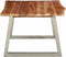 vidaXL - Salontafel - 100x60x40 - cm - massief - acaciahout - en - roestvrij - staal