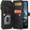 Caseme - Geschikt voor iPhone 14 Pro - Vintage 2 in 1 portemonnee hoes - Zwart