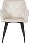 Set van 2 eetkamerstoelen JASMIN Fluweel Crème