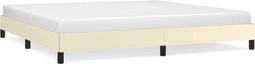 vidaXL - Bedframe - kunstleer - crèmekleurig - 200x200 - cm