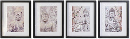 Schilderij DKD Home Decor Boeddha Orientaals (35 x 2,5 x 45 cm) (4 Stuks)