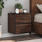 vidaXL - Nachtkastjes - 2st - wandgemonteerd - 40x31x39,5cm - bruin - eikenkleurig