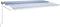 vidaXL - Luifel - vrijstaand - handmatig - uittrekbaar - 600x300 - cm - blauw - en - wit