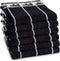 DDDDD Zwart Bont Keukendoek - Keukendoek - Set van 6 - 100% Katoen - 50x55 cm - Zwart (6 stuks)