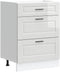 vidaXL - Keuken - onderkast - Porto - bewerkt - hout - hoogglans - wit