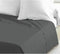 LOVELY HOME Drap Plat 100% coton 180x290 cm gris fonce